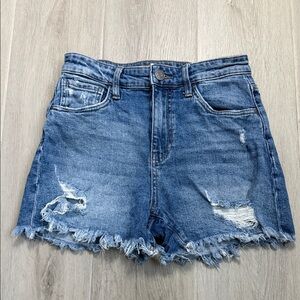 Kut from the Kloth Blue Distressed Jean Shorts